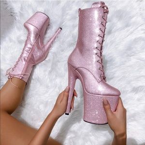 Hella Heels Glitterati Stripper/pole dance boots